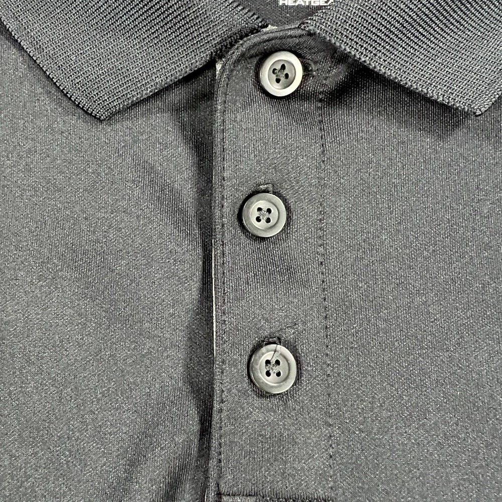 Under Armour Polo Shirt Boys Medium Black Short Sleeve Loose Fit Heat Gear - Picture 8 of 13